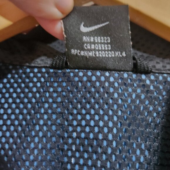 Nike Cycling Vest Mens Size Large Blue Reflective Zipper Vented Back Zip Pockets - Picture 10 of 13